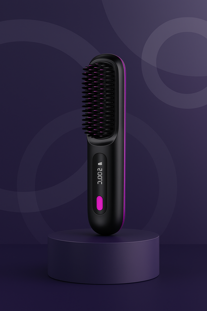 HeatGoddess™ Brosse Lissante 2 en 1 Sans Fil | Chauffage Céramique & Contrôle Intelligent